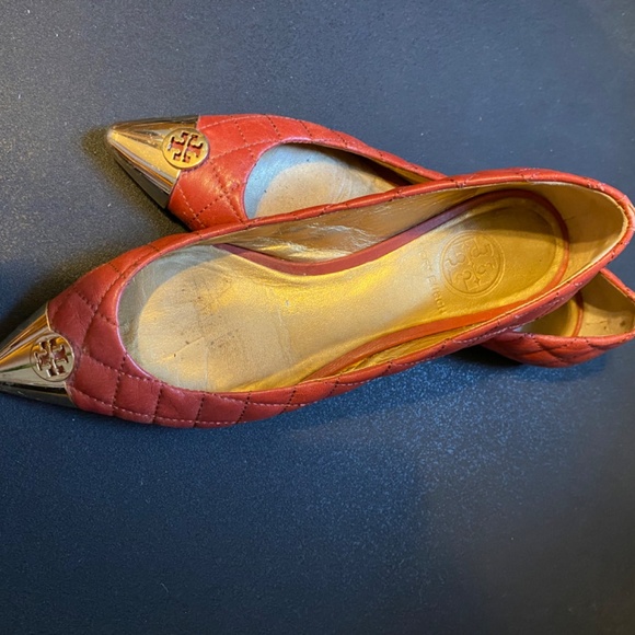 Tory Burch red quilted flats - Picture 6 of 6